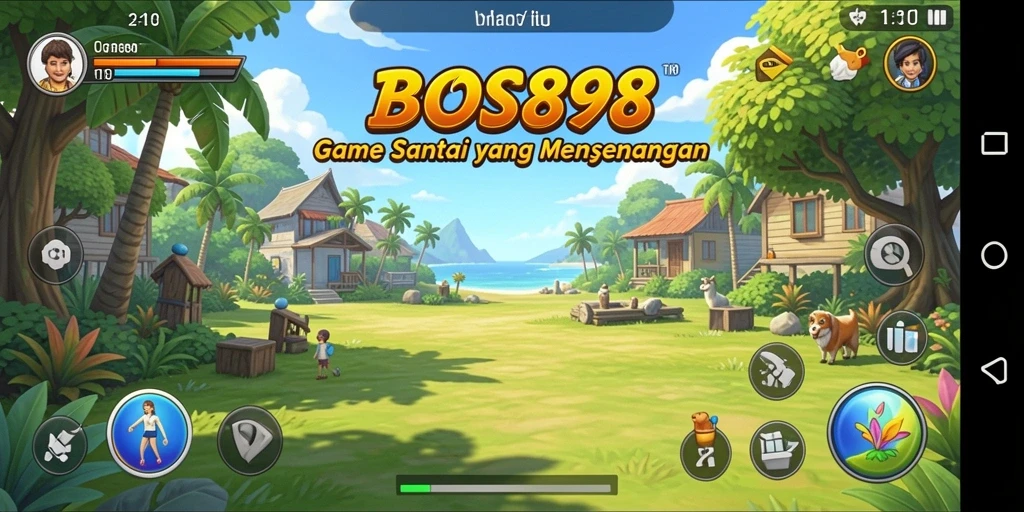 Screenshot gameplay BOS898 yang ceria dan menghibur.