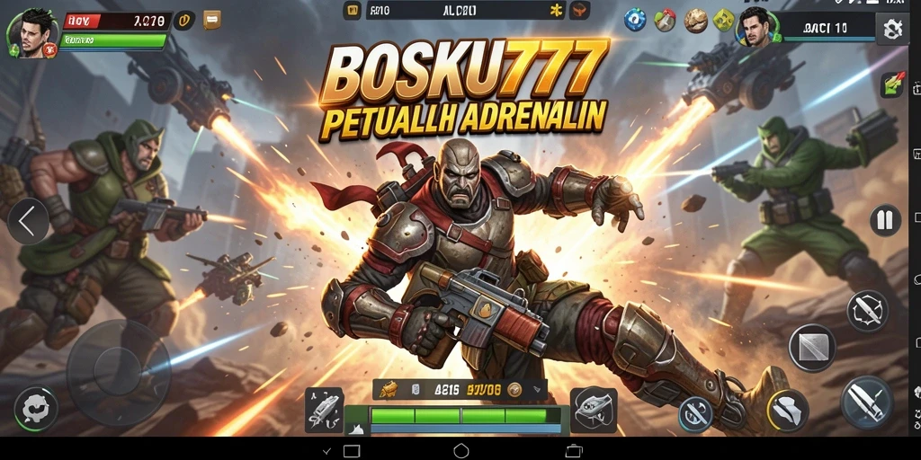 Screenshot gameplay BOSKU777 menampilkan aksi menegangkan dan grafis menarik.