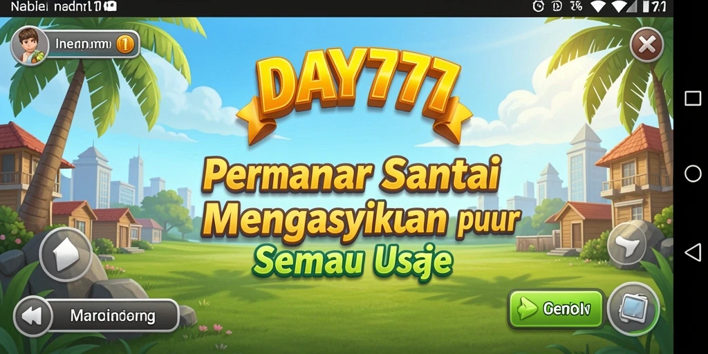 Tampilan gameplay DAY777 yang menyenangkan dan penuh warna.