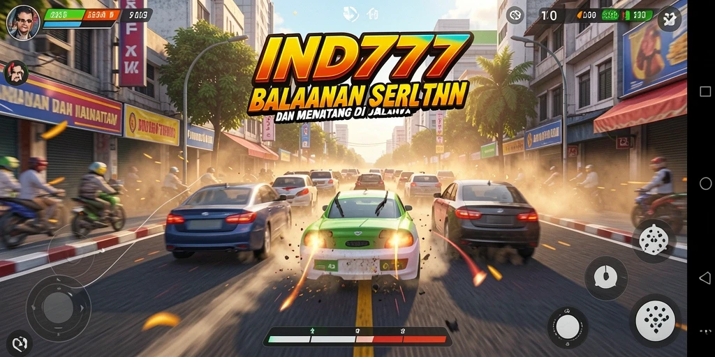 Tampilan gameplay balapan seru dalam IND777