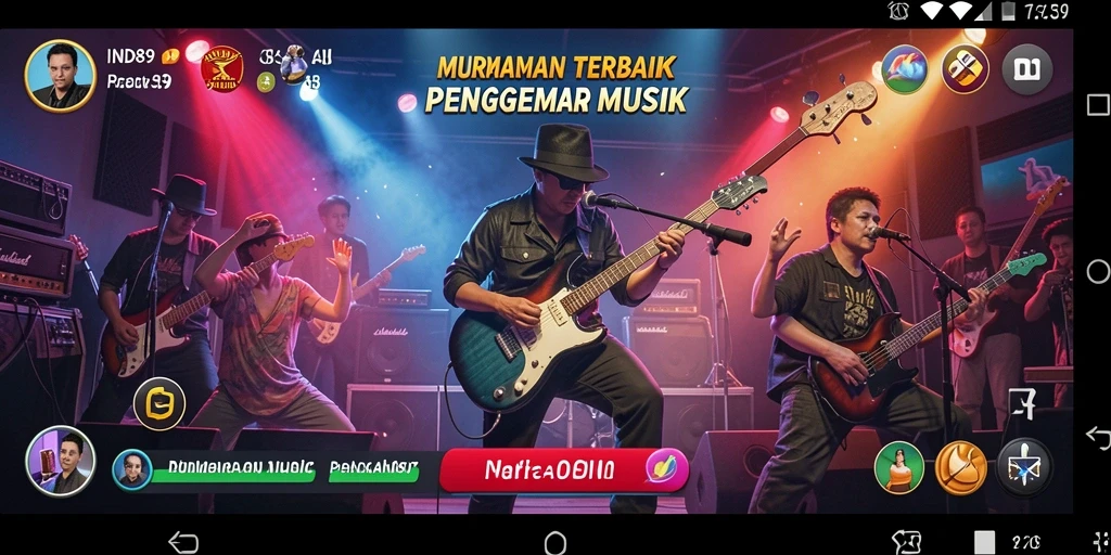 Screenshot utama IND89 menampilkan permainan musik yang seru dan interaktif.