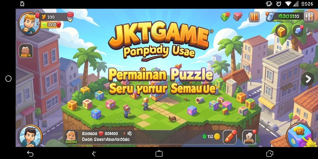 Gameplay seru JKTGAME dalam menyelesaikan puzzle.