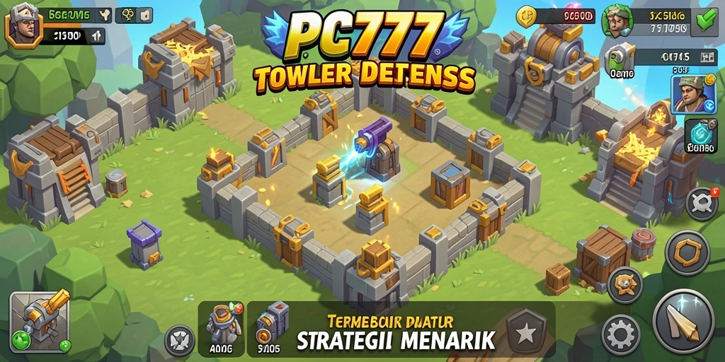 Tampilan gameplay PC777 dengan strategi Tower Defense yang mendebarkan.