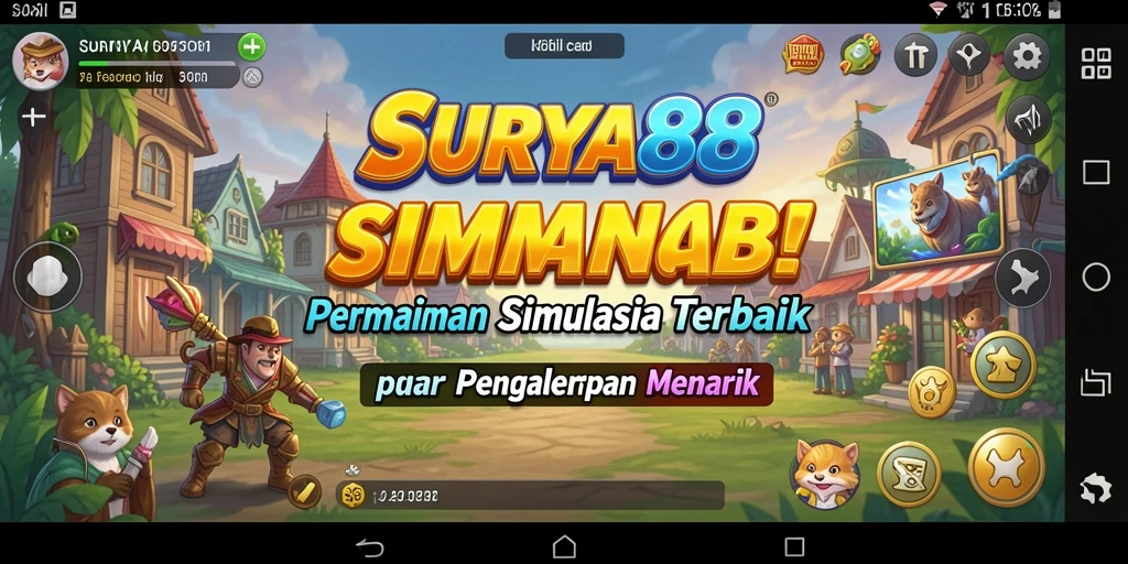 Screenshot gameplay SURYA88 menampilkan pengalaman simulasi yang seru.